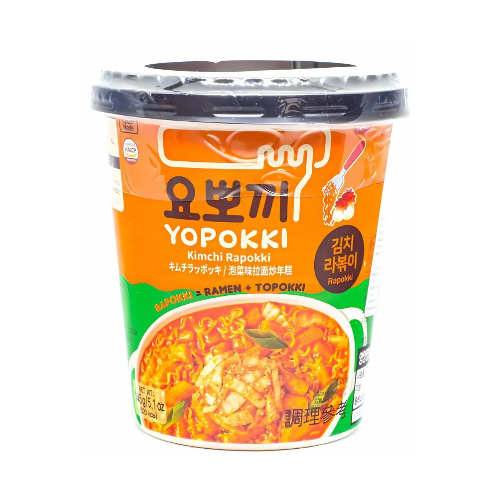 Yopokki Kimchi Cup Rapokki, spaghetti instantanei con kimchi da 145g