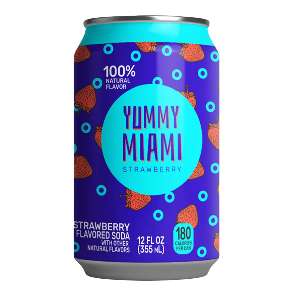 Yummy Miami Strawberry, bevanda alla fragola da 355ml
